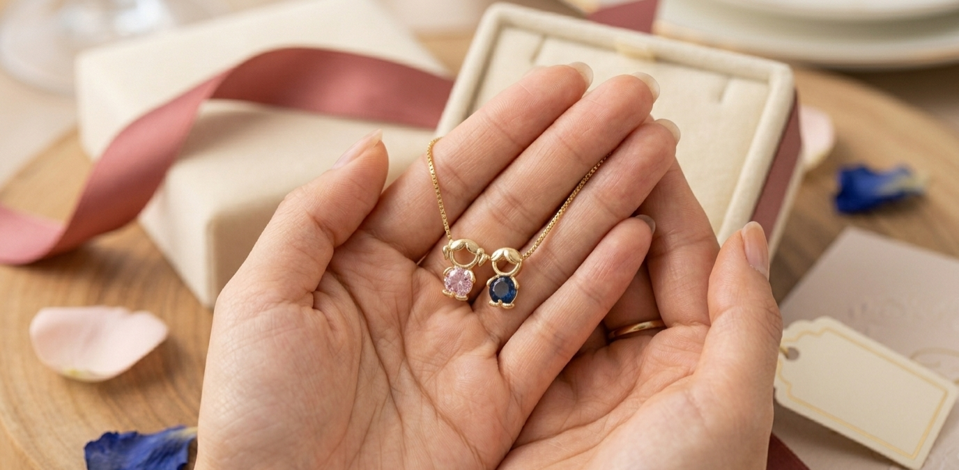 Gold Plated Copper Heart Necklace with CZ Stone Accent