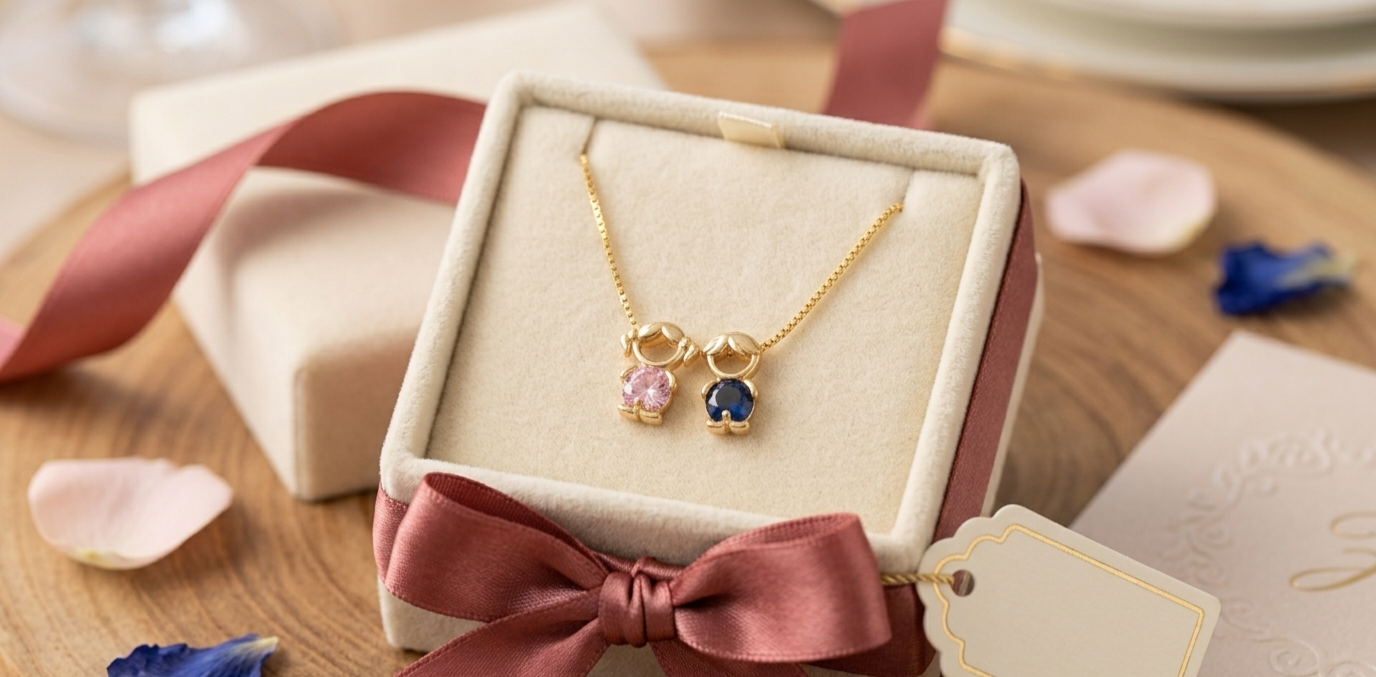 Gold Plated Copper Heart Necklace with CZ Stone Accent