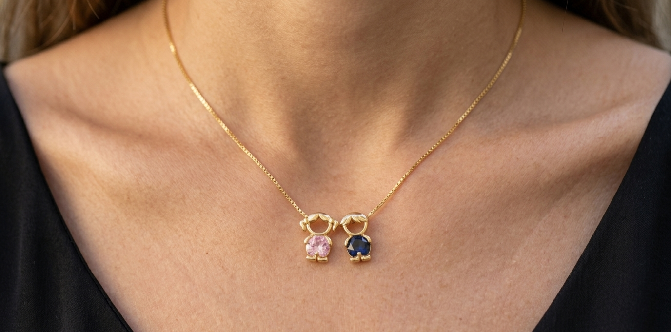Gold Plated Copper Heart Necklace with CZ Stone Accent